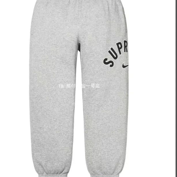 with Sweatpants Arc M sports gray plush embroidered XL logo black co L pants S 0713